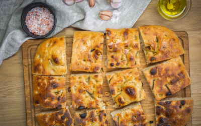 Focaccia Bread with 100% Freshly Milled Wheat