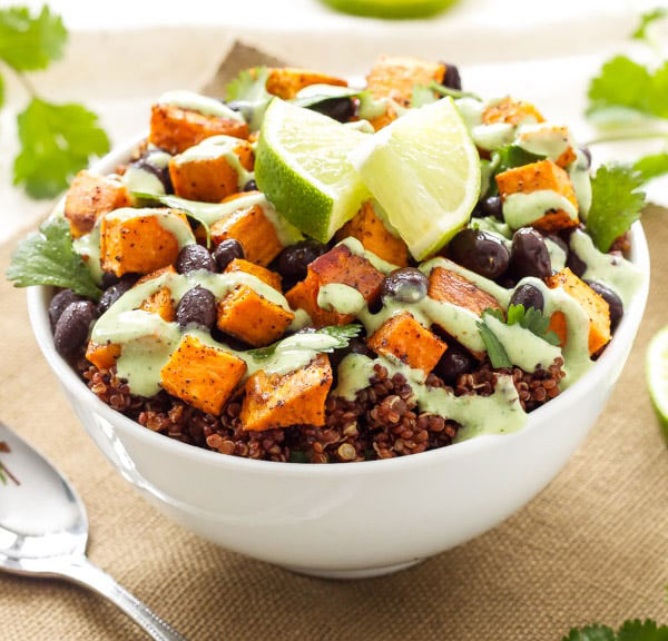 Sweet Potato, Black Bean, Quinoa Bowls