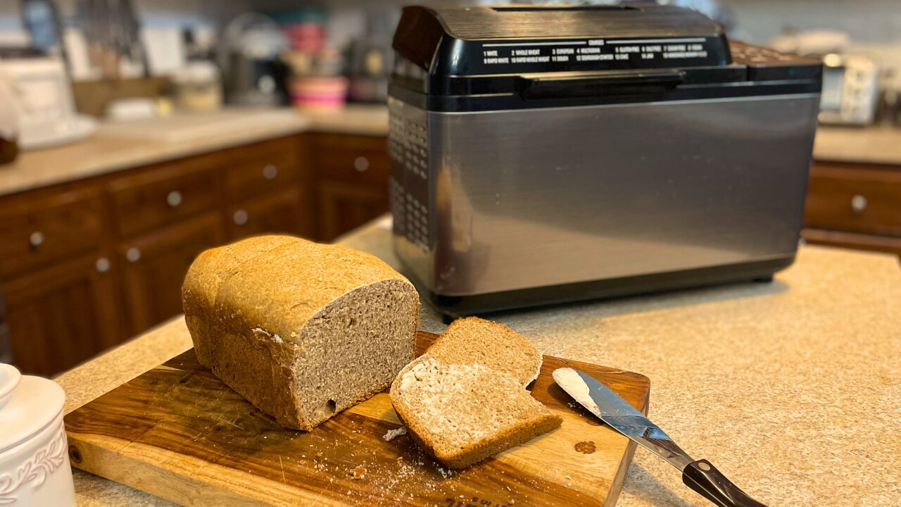Ezekiel Bread in Bread Machine with 100 Freshly Milled Grains Grains